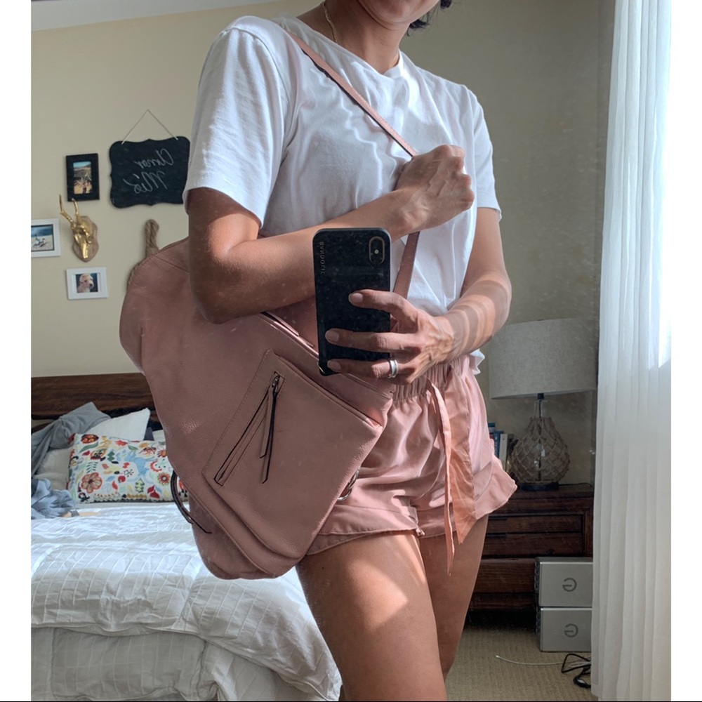 SALE! Zara Pink Leather Convertible Purse Backpack
